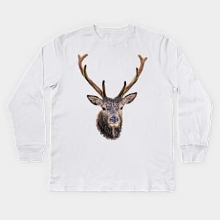 The Stags Head Kids Long Sleeve T-Shirt